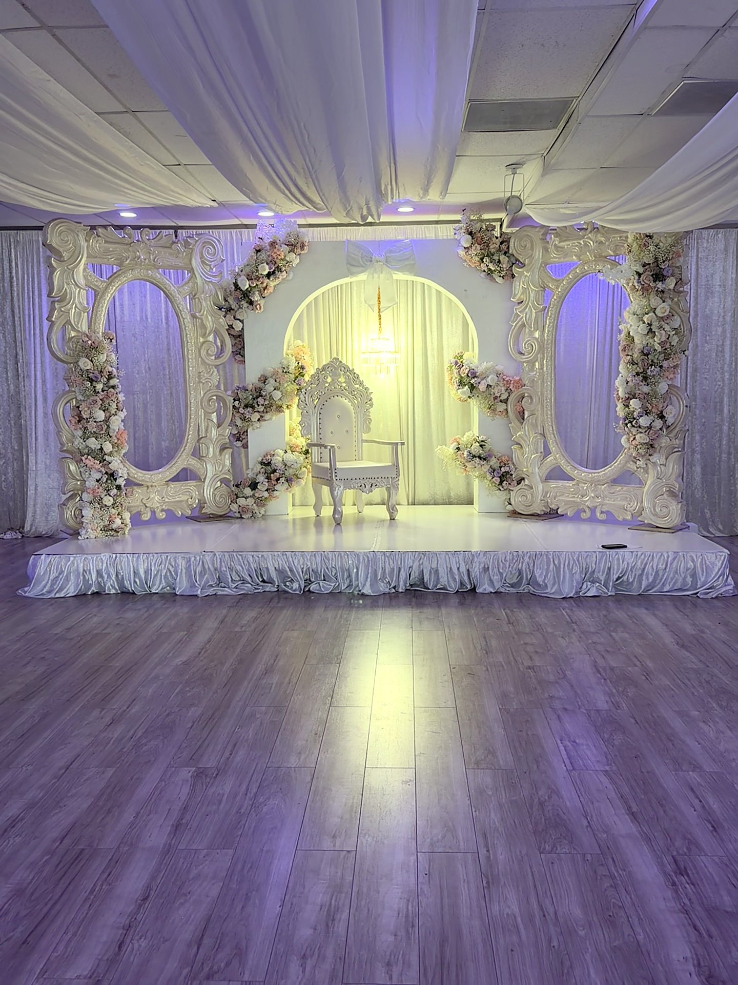 Elegant interior of 5959 West luxury wedding venue ballroom in Orlando FL